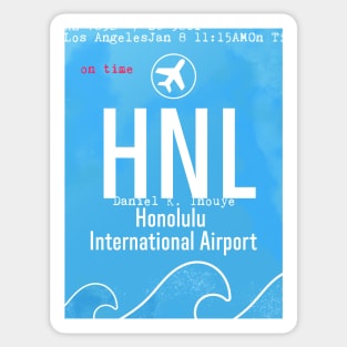 Honolulu airport blue Sticker